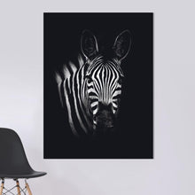 Load image into Gallery viewer, Schilderij-Dark Zebra No1-PosterGuru

