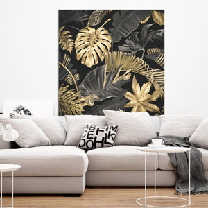 Schilderij-Golden Flowers-PosterGuru
