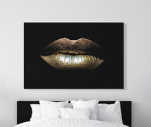 Load image into Gallery viewer, Schilderij-Golden Lips-PosterGuru
