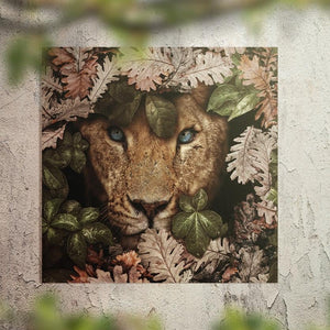 Schilderij-Lioness Jungle-PosterGuru