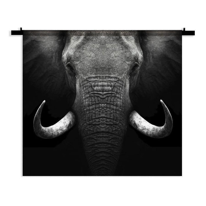 Wandkleed - Olifant CloseUp
