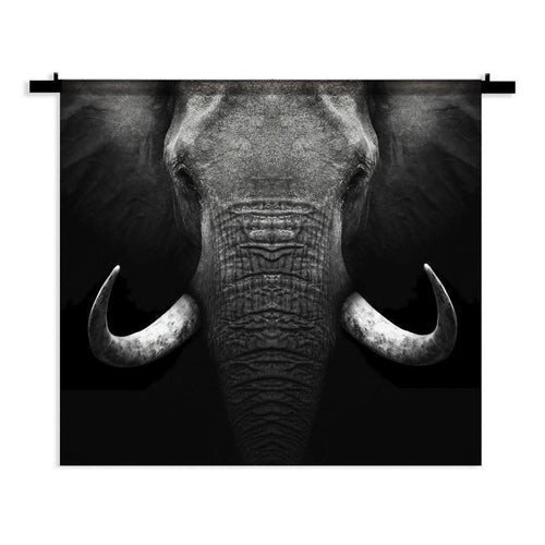 Wandkleed - Olifant CloseUp