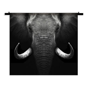 Wandkleed - Olifant CloseUp