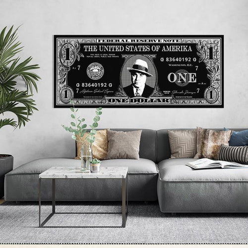 Schilderij-One Dollar Al Capone-PosterGuru