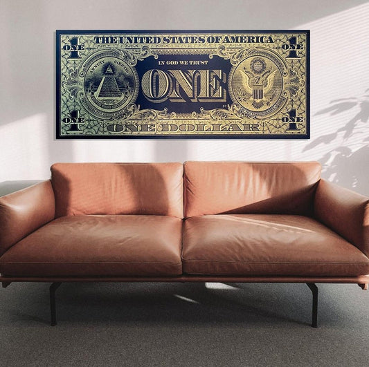 Schilderij-One Dollar Gold-PosterGuru