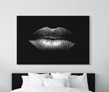 Load image into Gallery viewer, Schilderij-Silver Lips-PosterGuru
