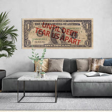 Afbeelding in Gallery-weergave laden, Schilderij-Vintage Dollar Until Debt Tear Us Apart-PosterGuru
