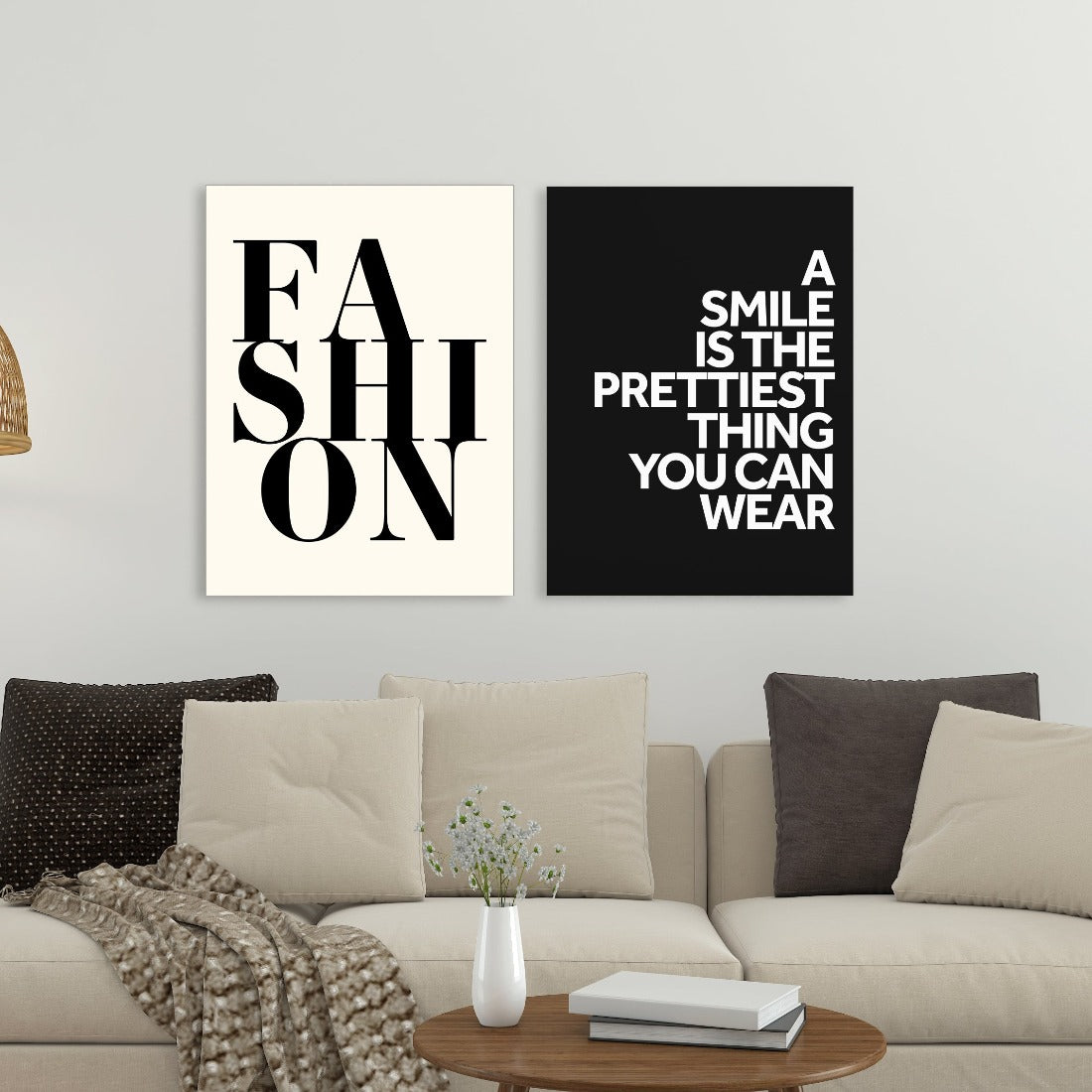 A smile (Dark), quote poster in donkere tinten
