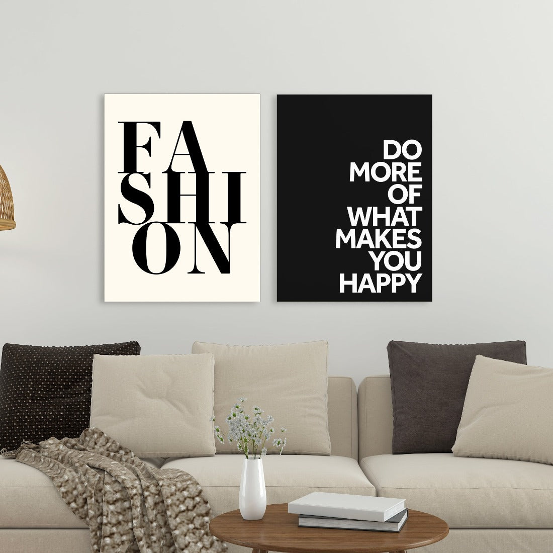 Do more of what makes you happy, quote poster in donkere tinten