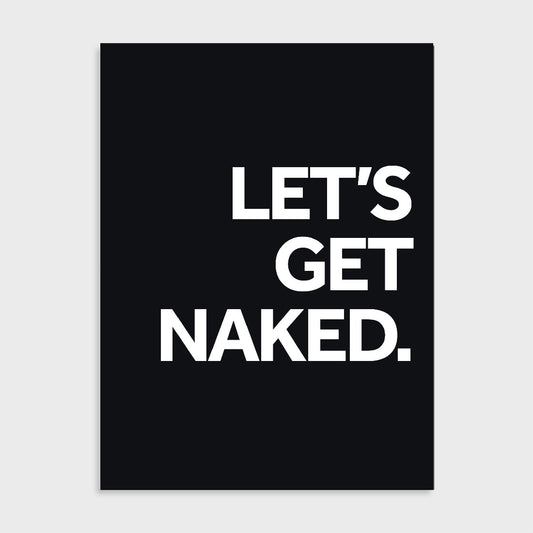 Tekstposter Let's get naked (Dark)